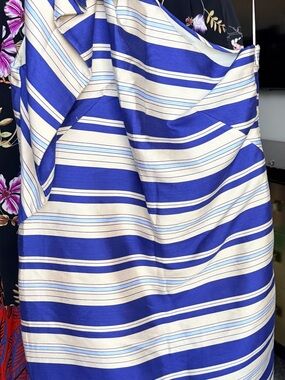 Banana Republic Blue and Cream Striped Sundress